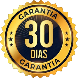 Selo dourado de garantia de 30 dias