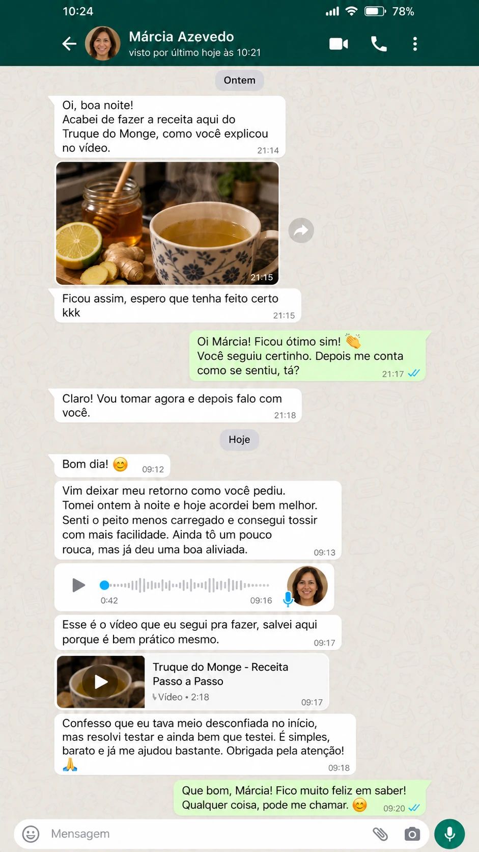 Captura do primeiro depoimento